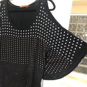 Cold shoulder date night blouse